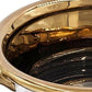 7" White And Gold Ceramic Amphora Urn