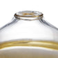9" Clear And Brown Ombre Glass Round Table Vase