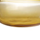 9" Clear And Brown Ombre Glass Round Table Vase