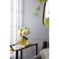 9" Clear And Brown Ombre Glass Round Table Vase