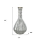 10" Antiqued Silver Glass Round Table Vase