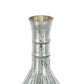 10" Antiqued Silver Glass Round Table Vase