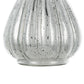 10" Silver Glass Round Table Vase