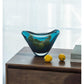 7" Cerulean Oval Glass Table Vase