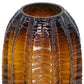 11" Burnt Umber Round Glass Table Vase