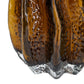8" Burnt Umber Wavy Glass Table Vase