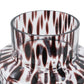 8" Amber And Clear Abstract Glass Cylinder Table Vase