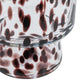 10" Amber And Clear Abstract Glass Cylinder Table Vase