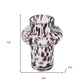 8" Amber And Clear Abstract Glass Cylinder Table Vase