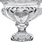 Set of Two Clear Glass Round Bowl Table Vases