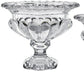Set of Two Clear Round Glass Table Vase