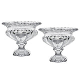 Set of Two Clear Round Glass Table Vase