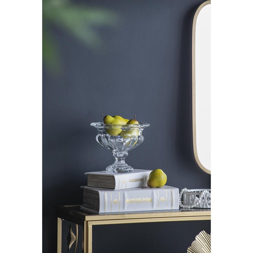 Set of Two Clear Round Glass Table Vase