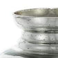 20" Silver Floral Round Glass Table Vase