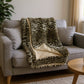 60" X 86" Brown And Dark Brown Leopard Faux Fur Throw Blanket