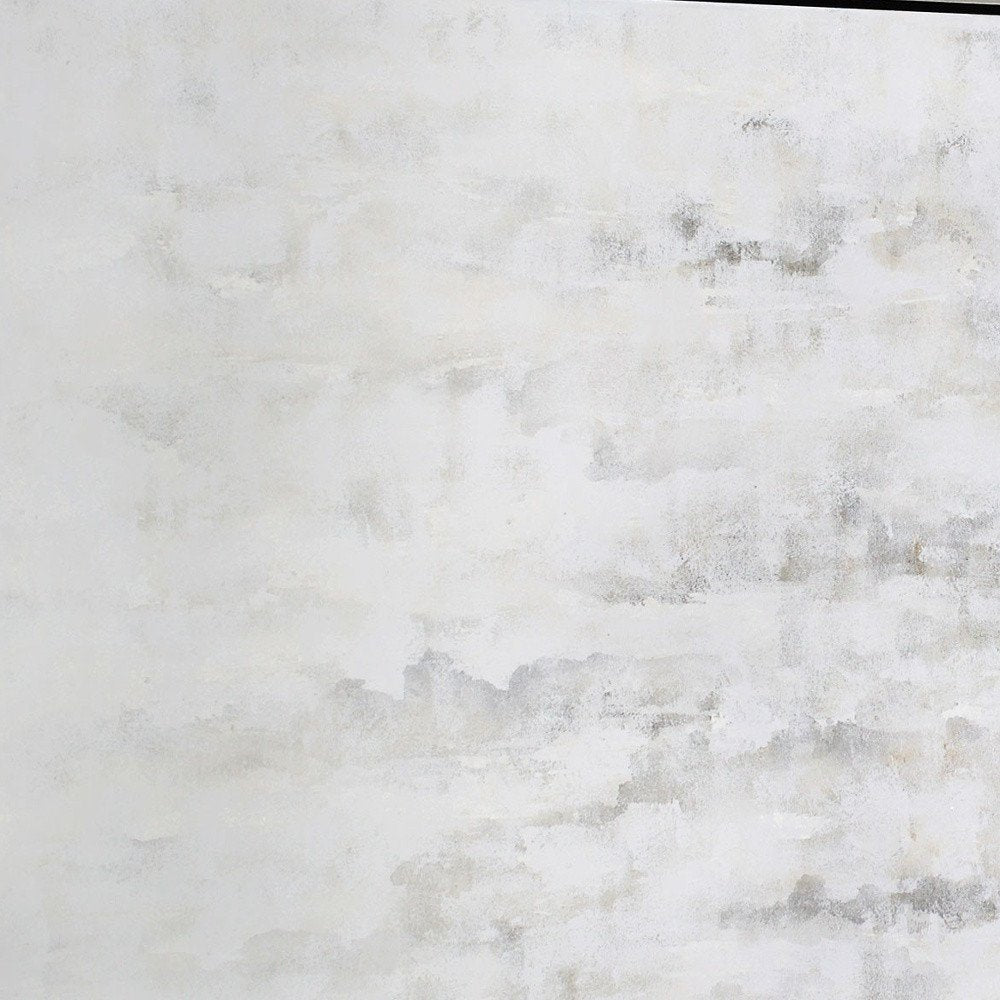 Winter Storm Hand Painted Silver Floater Frame Wall Art