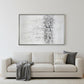 Winter Storm Hand Painted Silver Floater Frame Wall Art