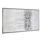 Winter Storm Hand Painted Silver Floater Frame Wall Art
