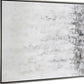 Winter Storm Hand Painted Silver Floater Frame Wall Art