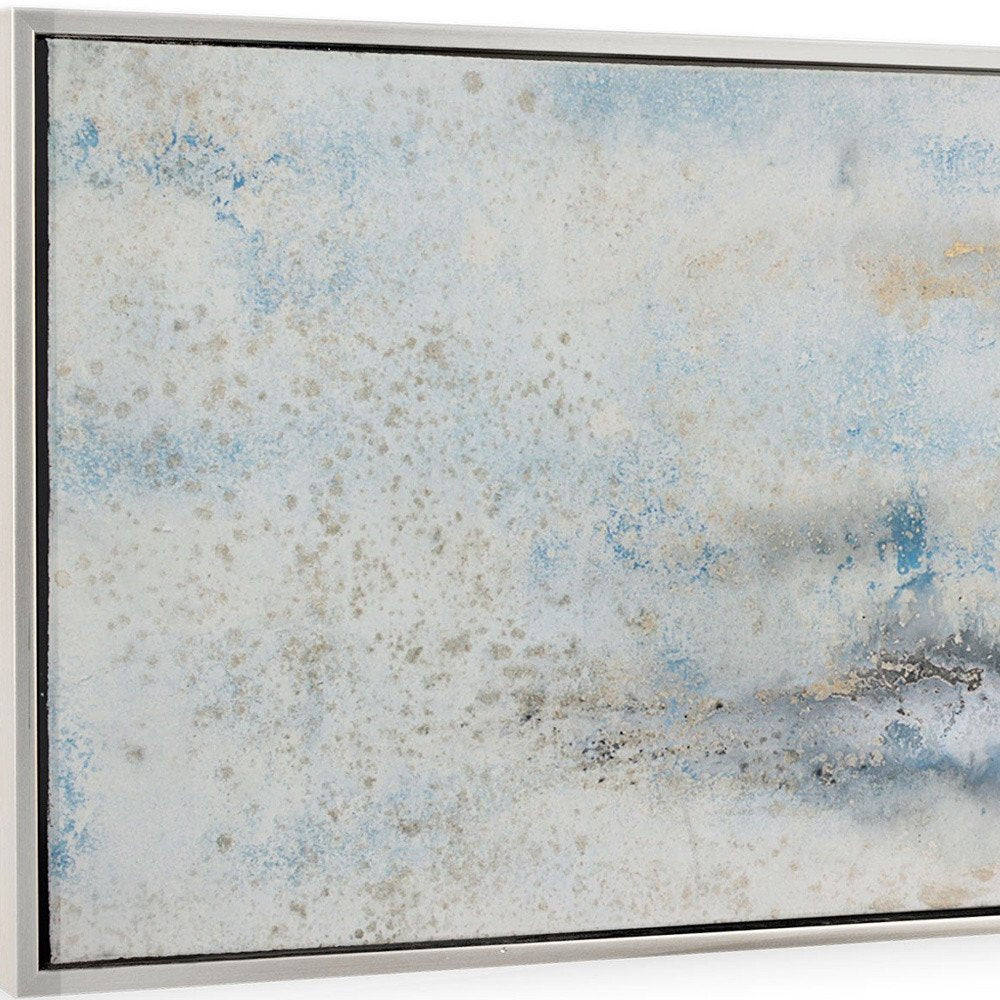 Subtle Transition Hand Painted Silver Floater Frame Wall Art