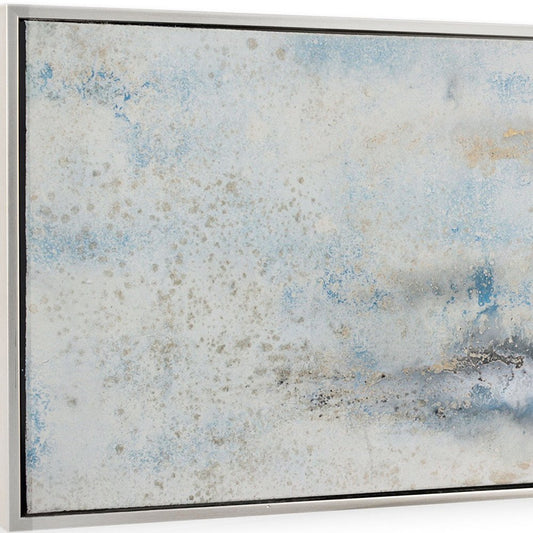 Subtle Transition Hand Painted Silver Floater Frame Wall Art