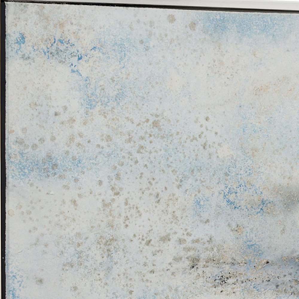 Subtle Transition Hand Painted Silver Floater Frame Wall Art