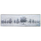 Trees at Dusk Hand Painted Silver Floater Frame Wall Art