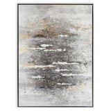 Feedback Hand Painted Silver Floater Frame Wall Art