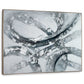 Caspian Hand Painted Silver Floater Frame Wall Art