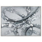 Caspian Hand Painted Silver Floater Frame Wall Art