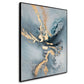 Temptress Hand Painted Black Floater Frame Wall Art