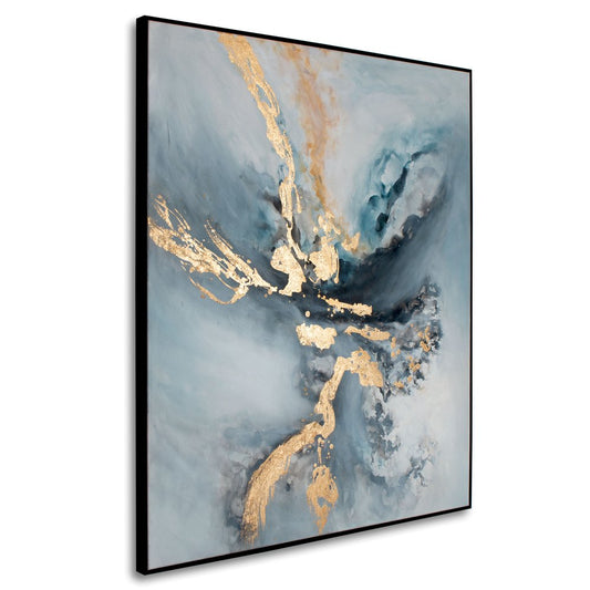 Temptress Hand Painted Black Floater Frame Wall Art