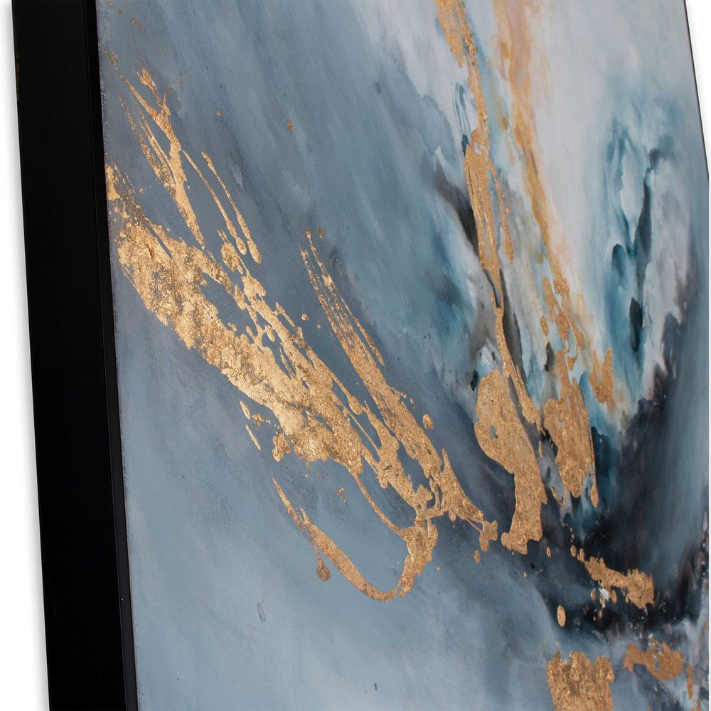Temptress Hand Painted Black Floater Frame Wall Art