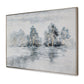 Winter's Woods Hand Painted Silver Floater Frame Wall Art