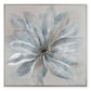 Radiant Blossom Hand Painted Silver Floater Frame Wall Art