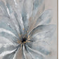 Radiant Blossom Hand Painted Silver Floater Frame Wall Art