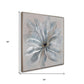 Radiant Blossom Hand Painted Silver Floater Frame Wall Art