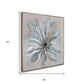 Radiant Blossom Hand Painted Silver Floater Frame Wall Art