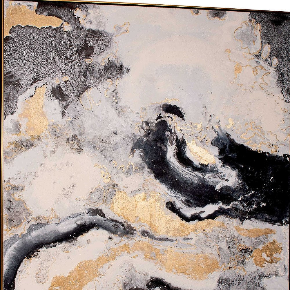 Faction Hand Painted Gold Floater Frame Wall Art