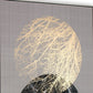 Lunar Hand Painted Black Floater Frame Wall Art