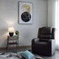 Lunar Hand Painted Black Floater Frame Wall Art