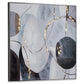 Graphite Hand Painted Black Floater Frame Wall Art