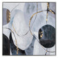Graphite Hand Painted Black Floater Frame Wall Art