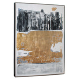 Allurement Hand Painted Black Floater Frame Wall Art