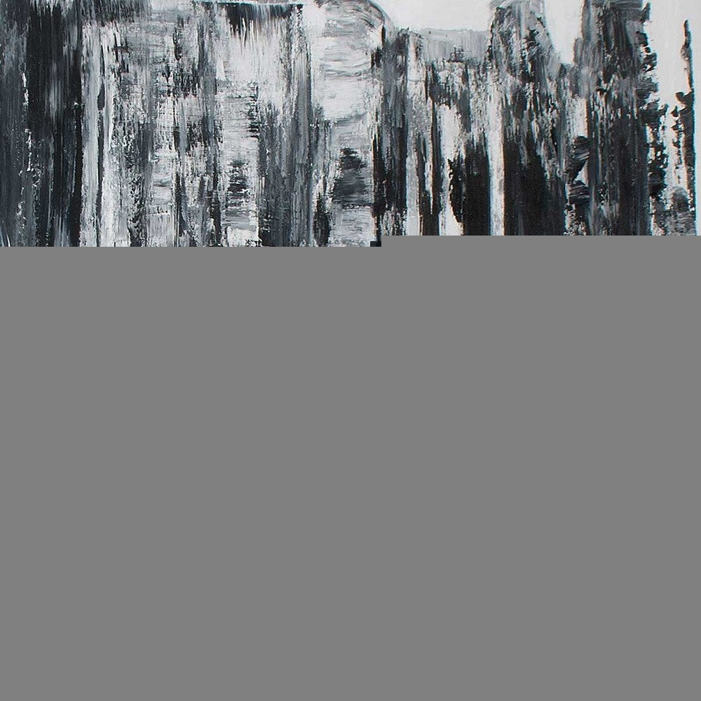 Allurement Hand Painted Black Floater Frame Wall Art