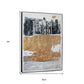 Allurement Hand Painted Black Floater Frame Wall Art