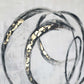 Circulo Hand Painted Black Floater Frame Wall Art