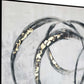 Circulo Hand Painted Black Floater Frame Wall Art