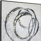 Circulo Hand Painted Black Floater Frame Wall Art