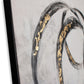 Circulo Hand Painted Black Floater Frame Wall Art